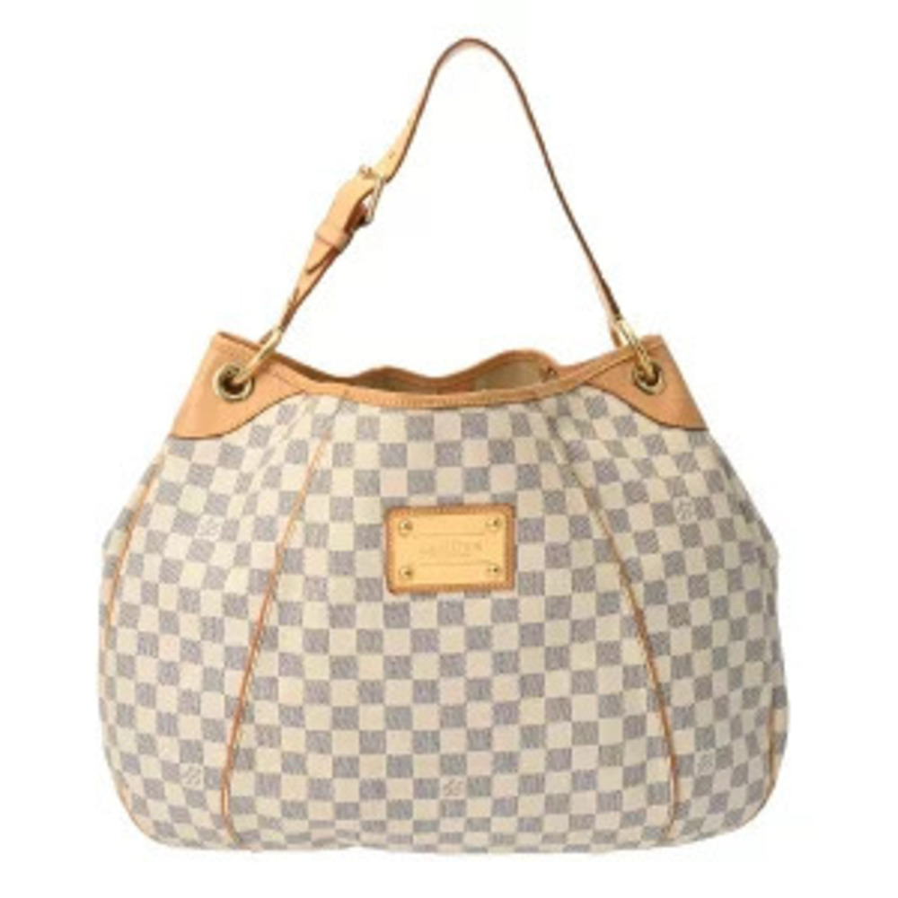 Louis Vuitton Damier Azur White Galliera White Canvas Shoulder Bag